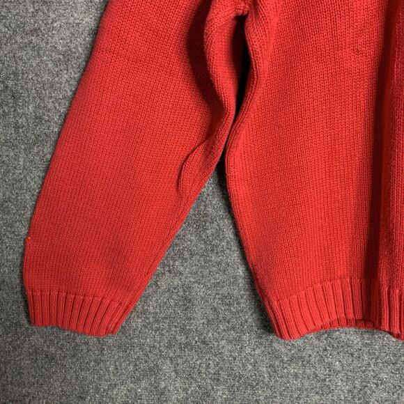 Chaps RL Crewneck Pullover Sweater Red Men Size XL 100% Cotton Crest Logo - Picture 11 of 12